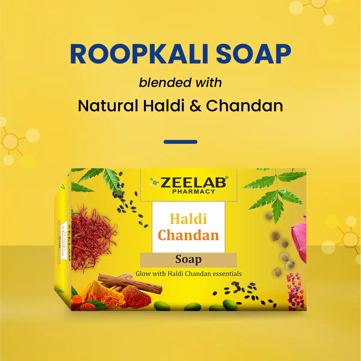 Roopkali Haldi Chandan Soap | Helps Brighten, Soothe & Nourish Skin